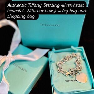 Tiffany authentic sterling silver heart bracelet